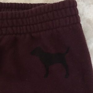 Victoria's Secret PINK maroon sweatpants