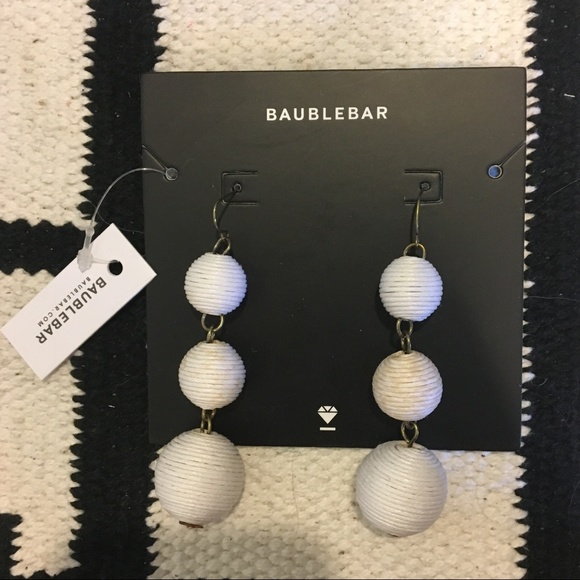 BaubleBar Jewelry - BaubleBar Crispin white earrings BaubleBar Jewelry - BaubleBar Crispin white earrings