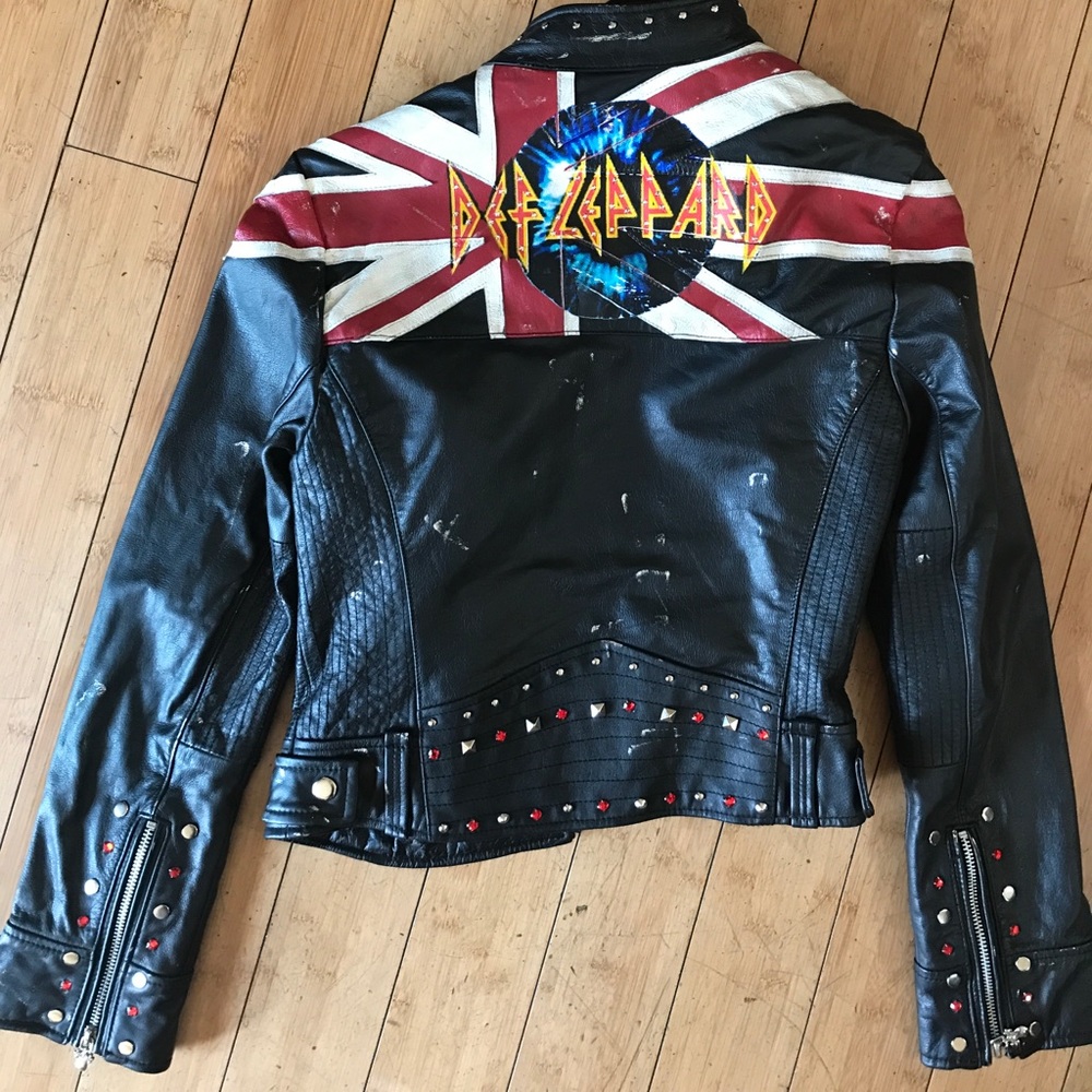 RARE: DEF LEPPARD LEATHER JACKET: WILSON LEATHER