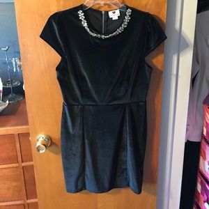 One clothing velvet black dress
