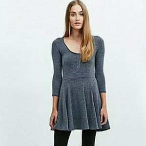 BDG Dark Grey Henley Dress