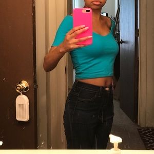 High waisted skinny jeans