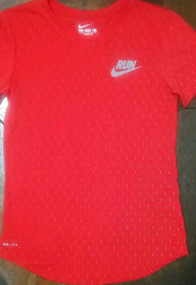 Womens NIKE Dri-Fit Run Athletic Cut T Shirt Sz S