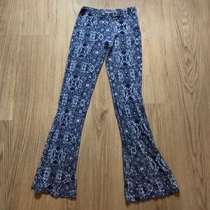 Navy and white boho pants