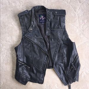 Faux Leather Vest