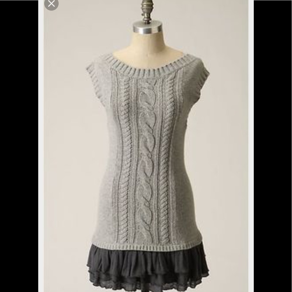 Anthropologie Moth cable knit sweater dress