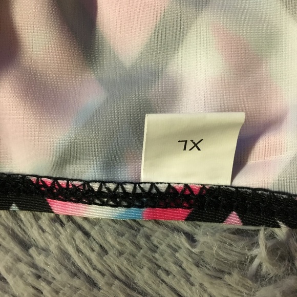 Black triangle top bikini with multicolor bottom - Picture 3 of 4
