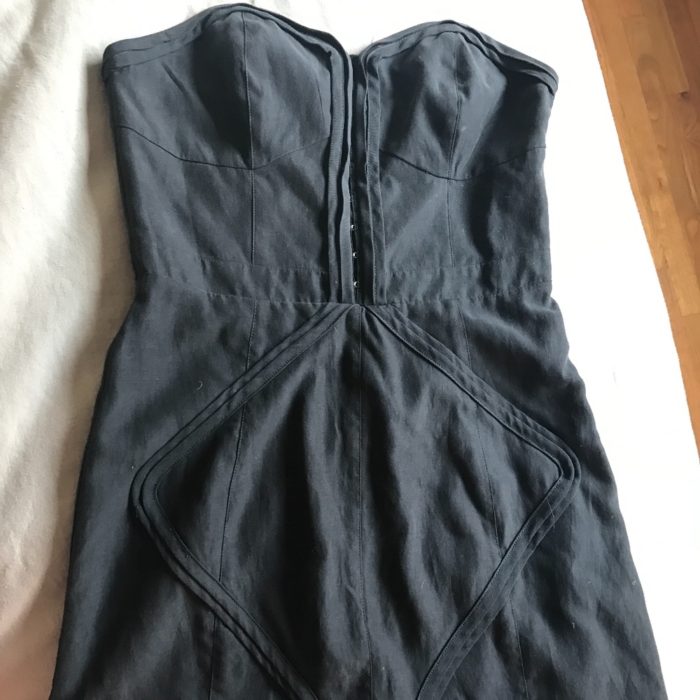 Madison Marcus Black Strapless Dress