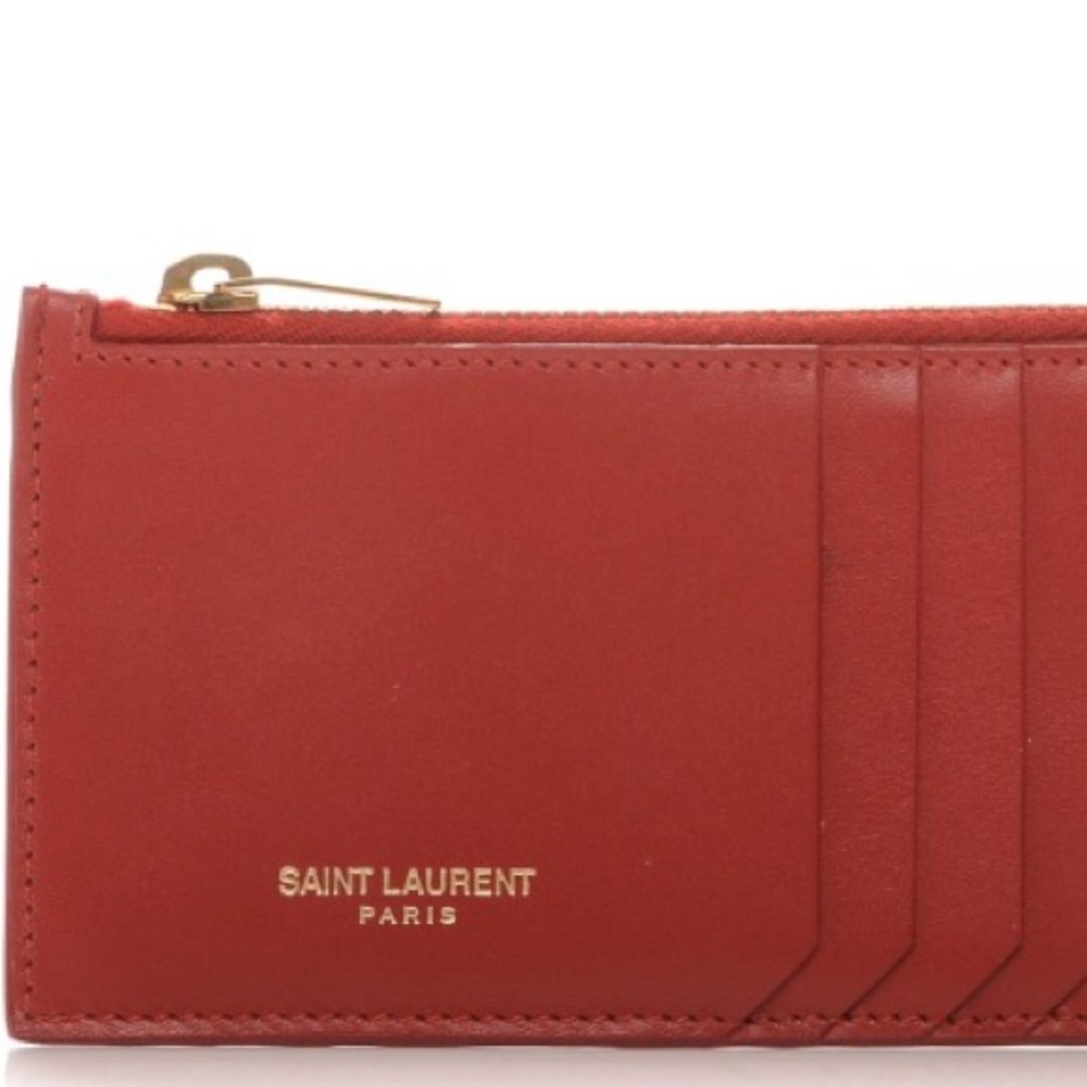 SOLD: Authentic Saint Laurent calfskin card holder