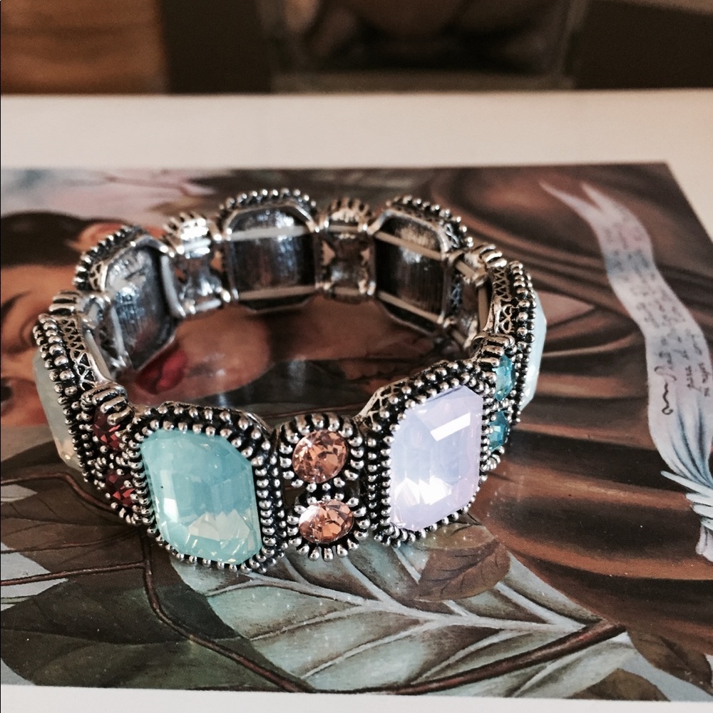 Multi stone mosaic bracelet