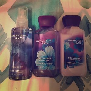 Trio of Bath and Body Works Moonlight Path
