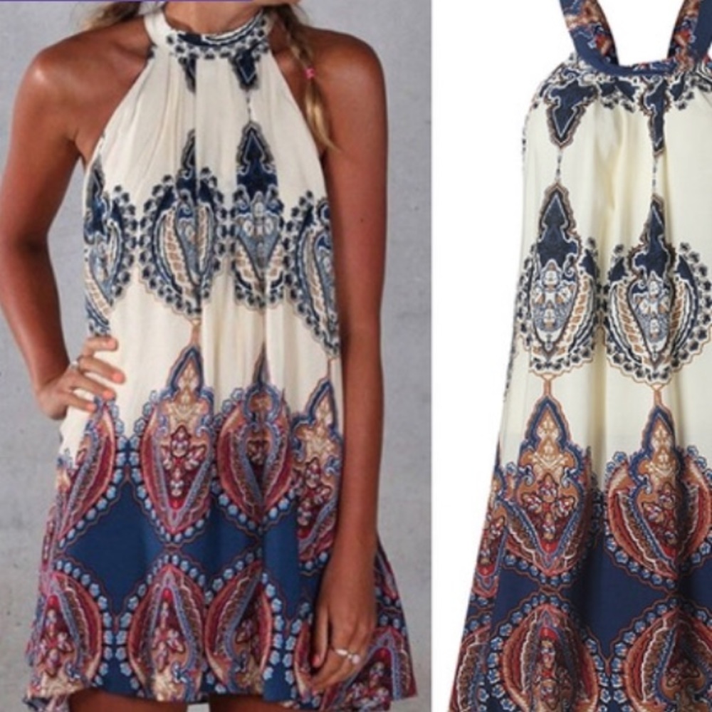 Boho Style Festival Ready Mini Dress NWT - Picture 2 of 6
