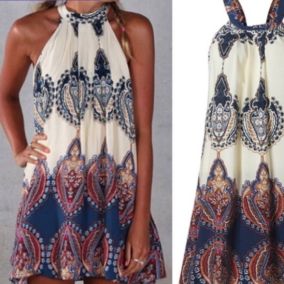 Boho Style Festival Ready Mini Dress NWT - Picture 2 of 6