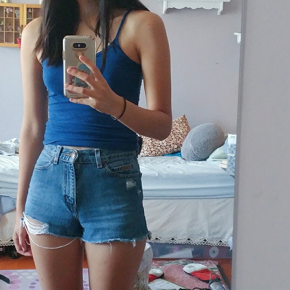 vintage denim cutoff shorts