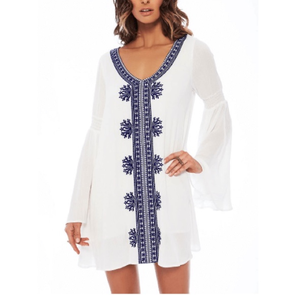 Summer Maxi Dress Bohemian Bell Sleeve - Picture 2 of 6