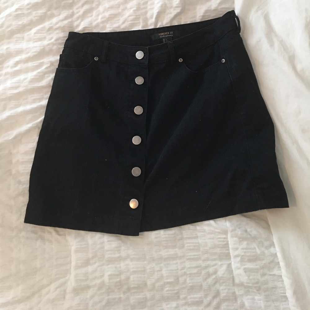 Black Button Up Skirt