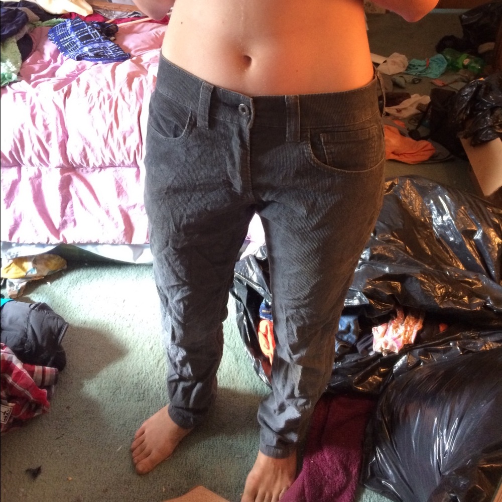 Grey corduroy pants