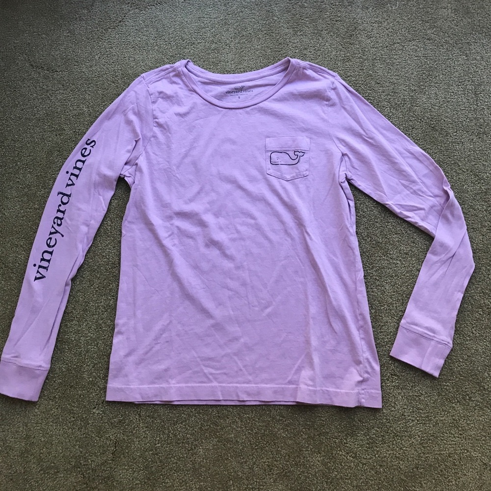 Vineyard Vines Purple Long Sleeve Whale Logo