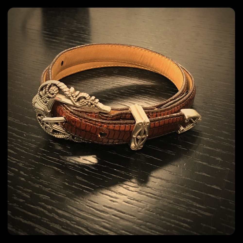 Brighton Brown Leather Belt Size S P1SO