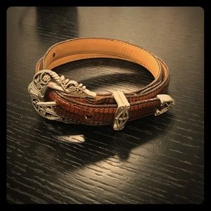 Brighton Brown Leather Belt Size S P1SO