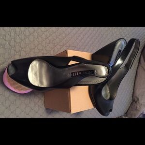 Nine West Peep Toe Wedge Sandals