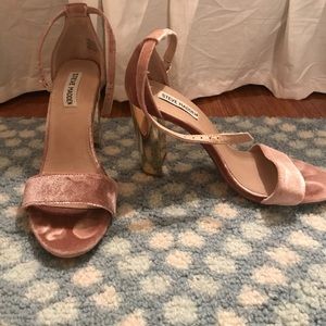 Steve Madden Pink Velvet Heels