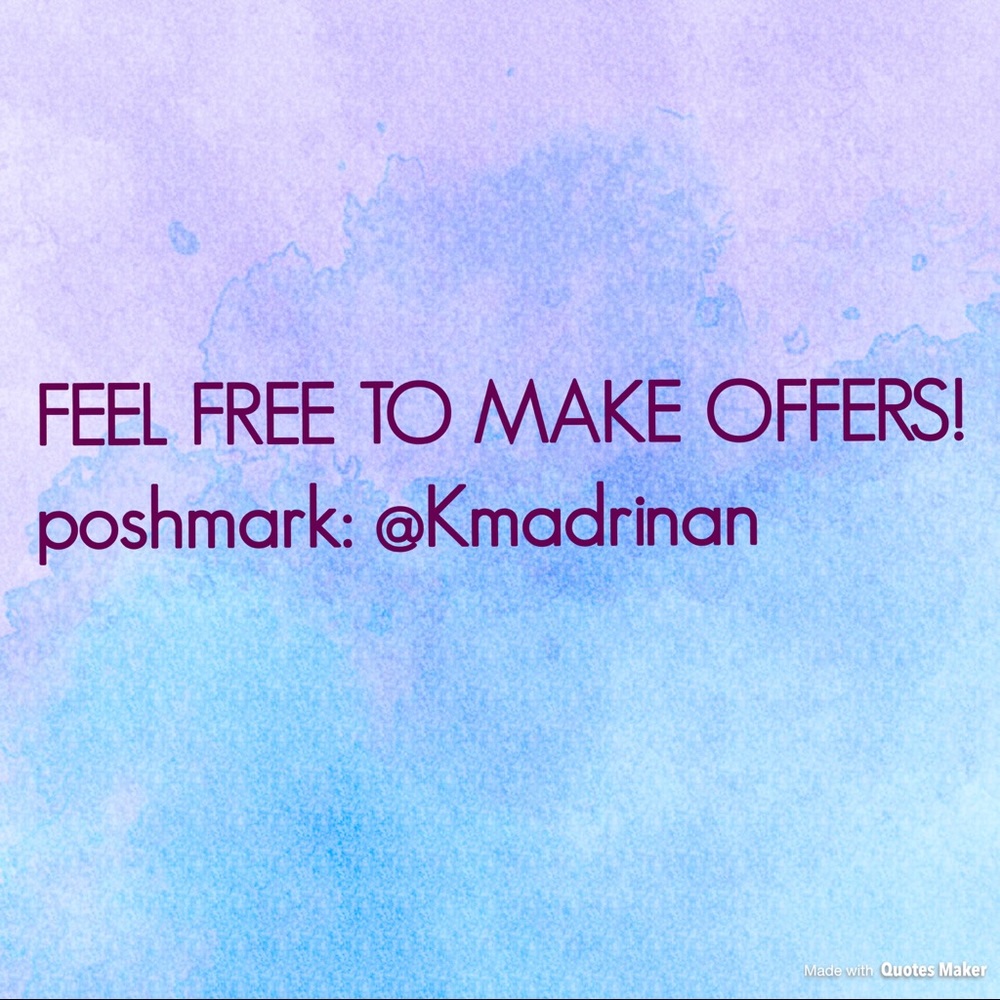 MAKE OFFERS - don't be shy!