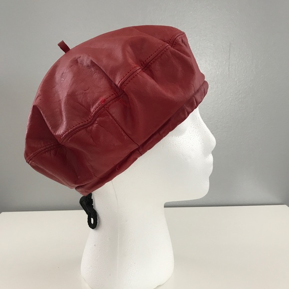 leather tam hat