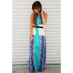 **LAST DAY** Blue & mint maxi dress