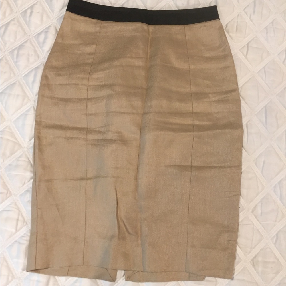 Mango slim fit linen pencil skirt