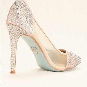 BLUE BY BETSEY JOHNSON MESH PUMPS