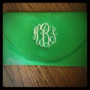Monogrammed clutch