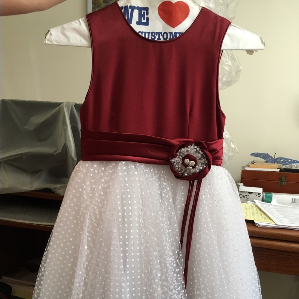 Children's Red and White Dress