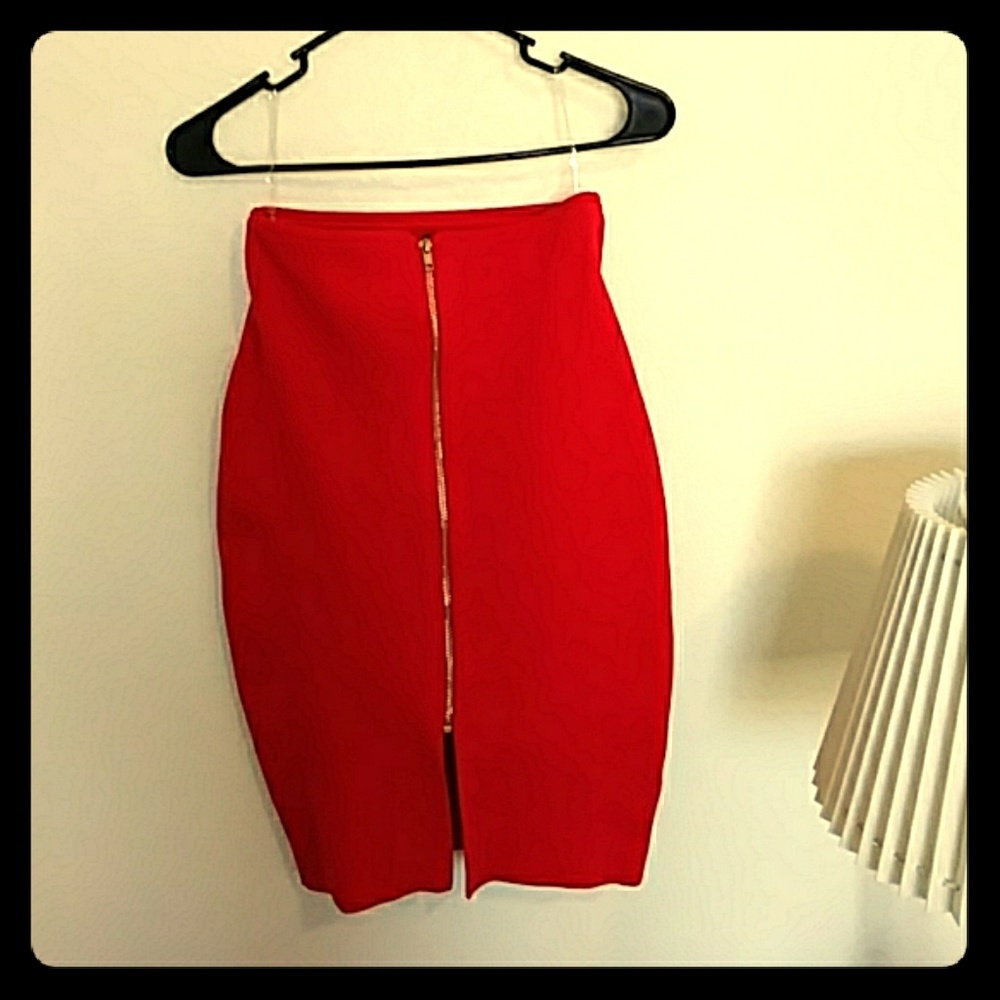 Red skirt