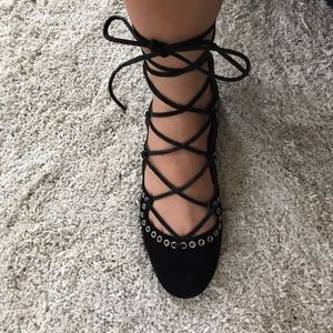 Isabel Marant lace up flats with eyelets
