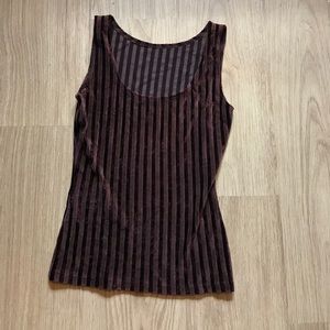 Brown velvet tank top