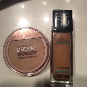 Mabyelline Fit Me Foundation and Powder