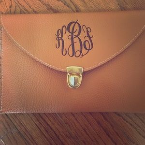 Monogrammed clutch