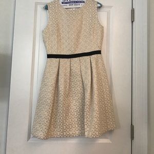 Erin Featherston Cream & Gold Dress