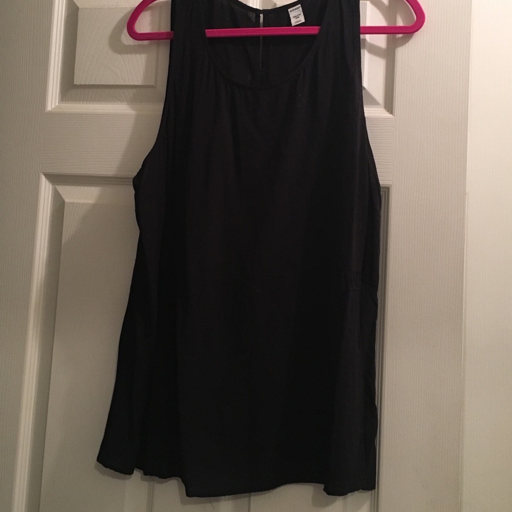 Black Peplum Back Tank