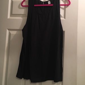 Black Peplum Back Tank