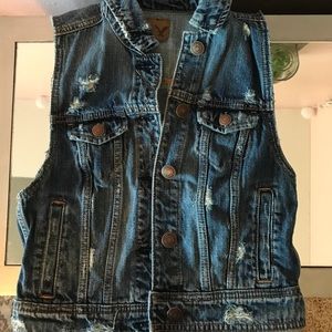 American eagle jean vest