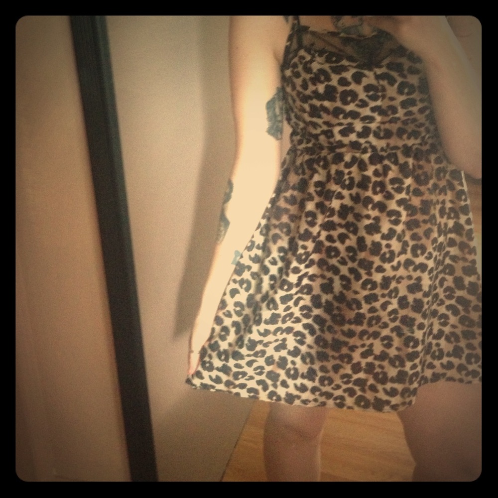 Xhilaration fit & flare leopard pin up dress♥️