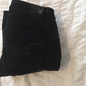 Corduroy Black Full Length Pants