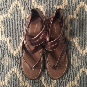 NWOT Attention- Bronze Gladiator Sandals (size 5)