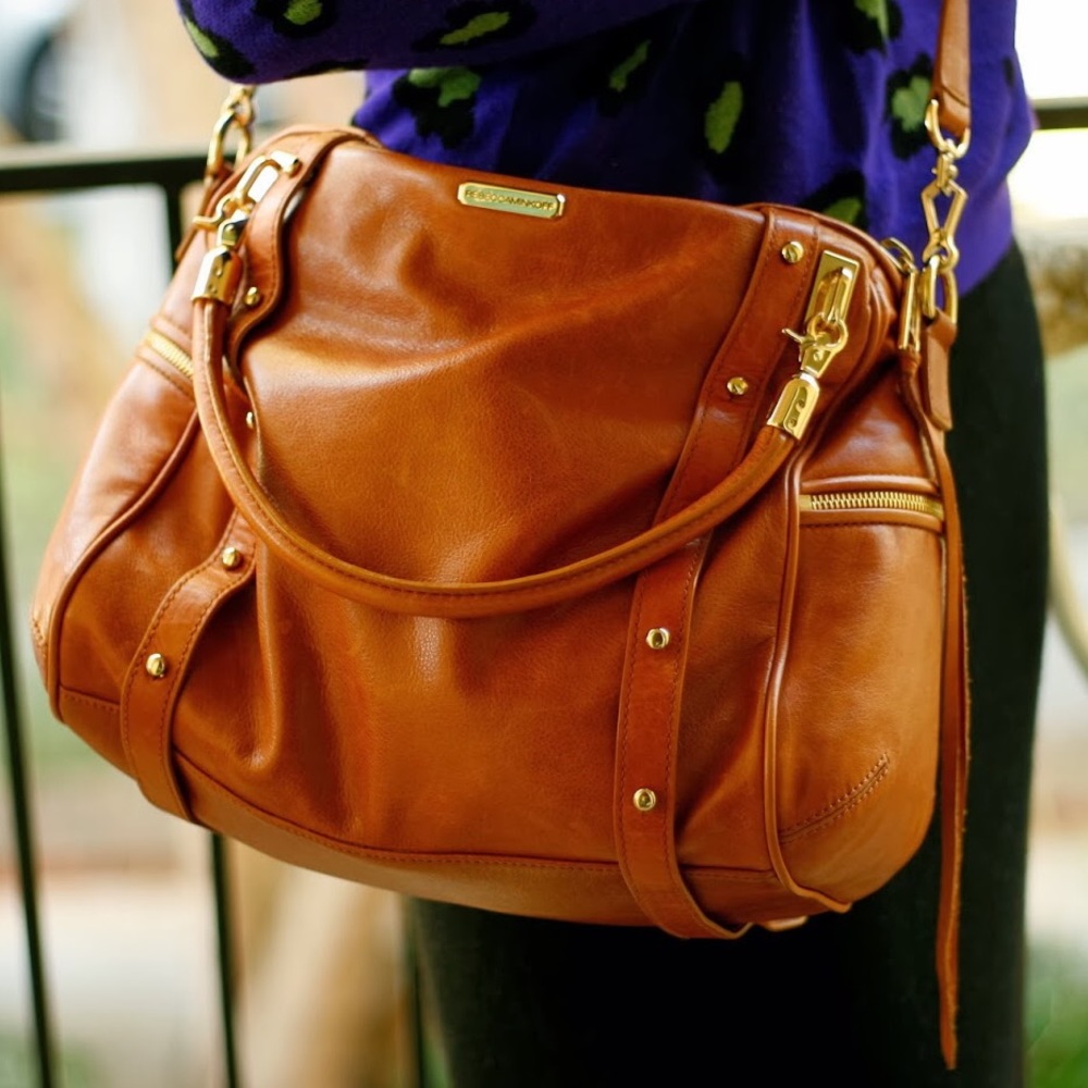 Rebecca Minkoff Cupid Satchel in Camel
