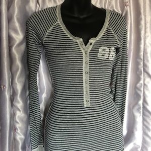 VS PINK Button Up Top