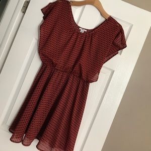 Bar III orange and navy dress