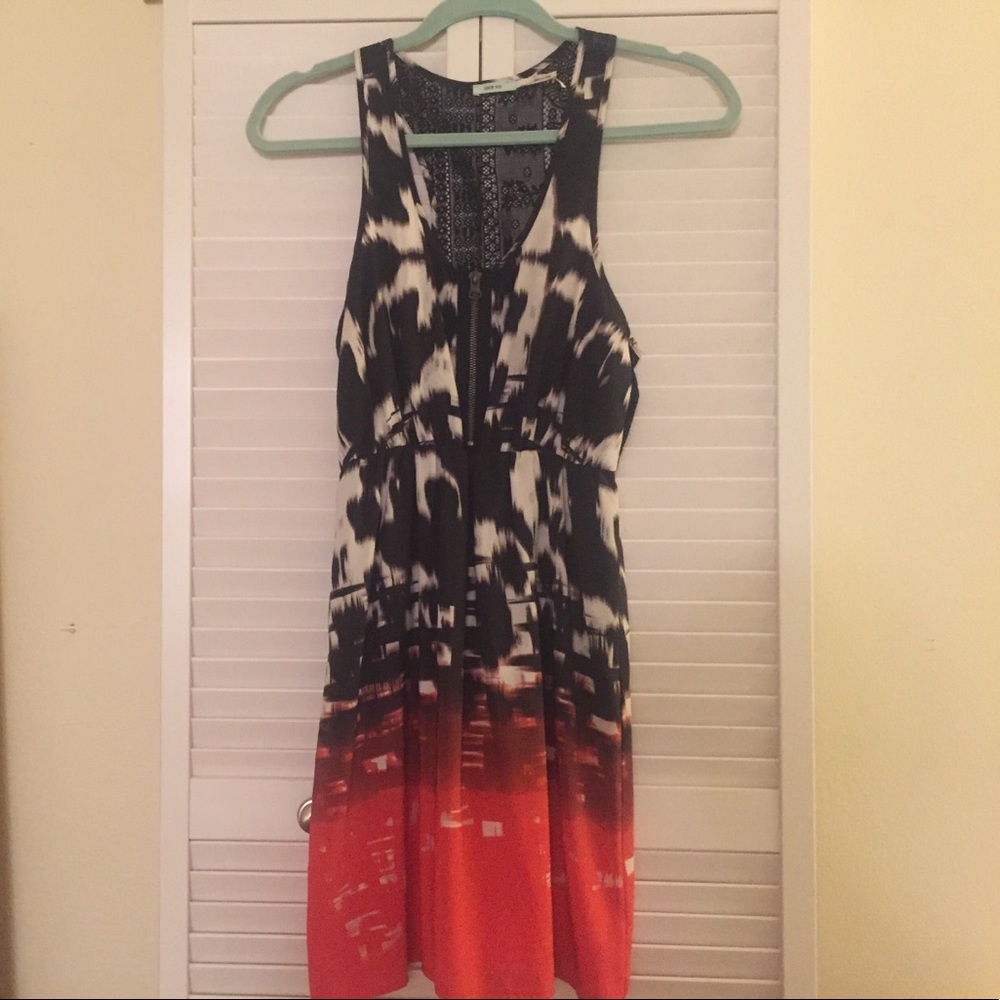 Black and red cocktail dress