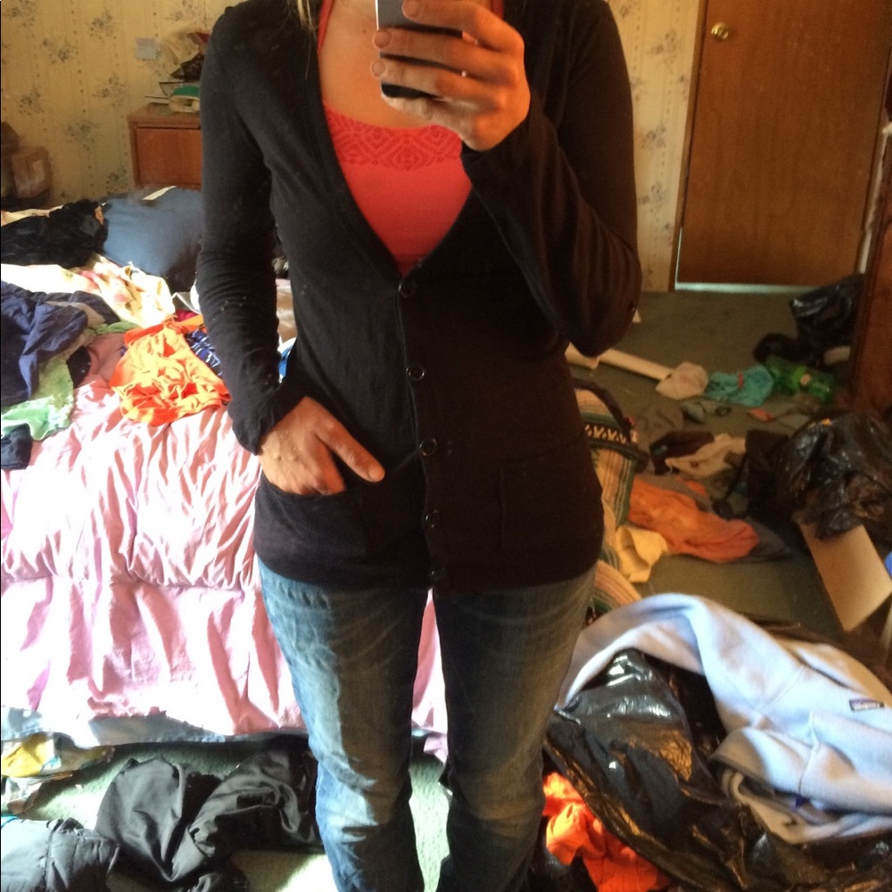 Black button up cardigan NWOT